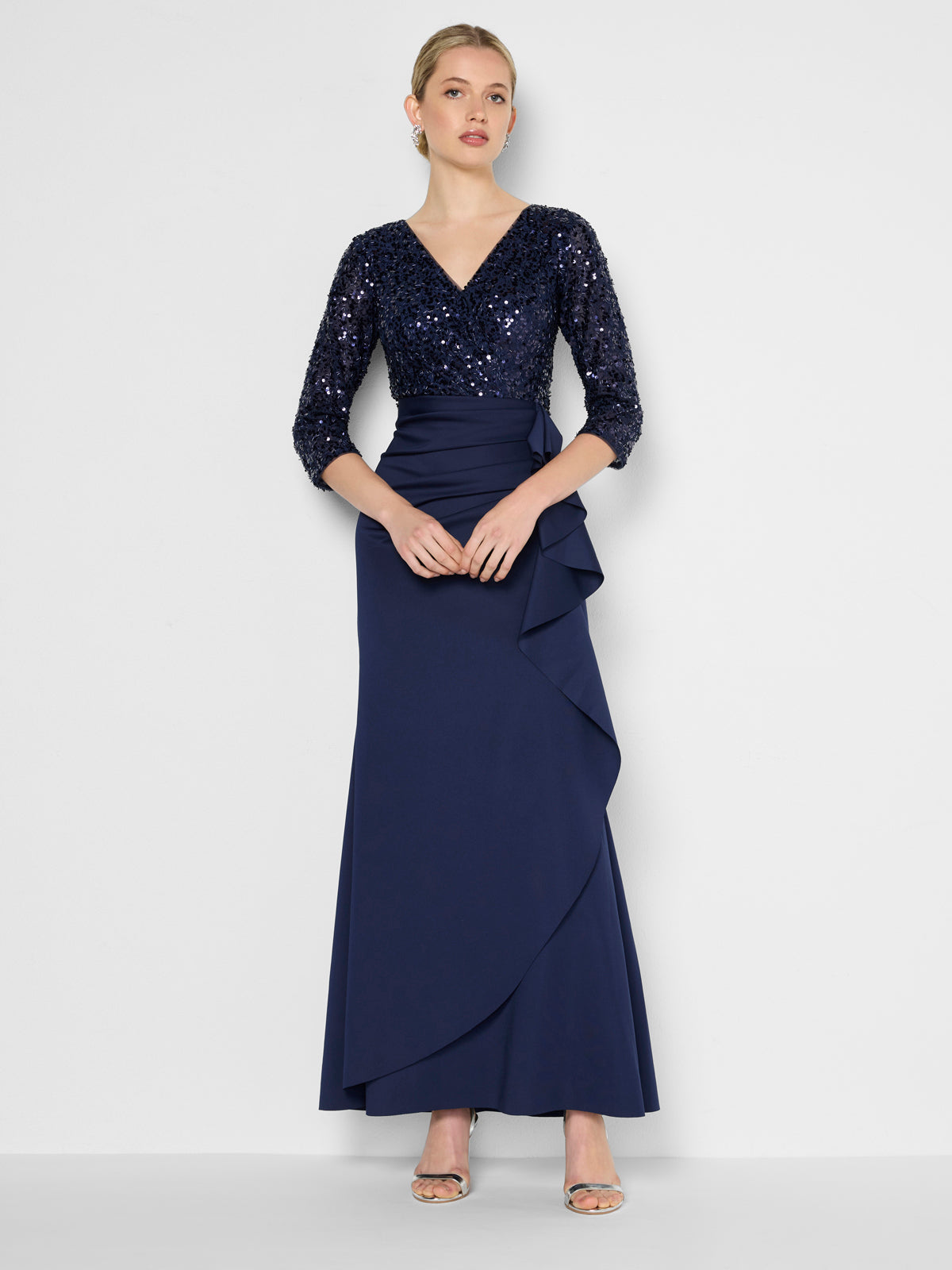 Jules Navy Sequin Gown