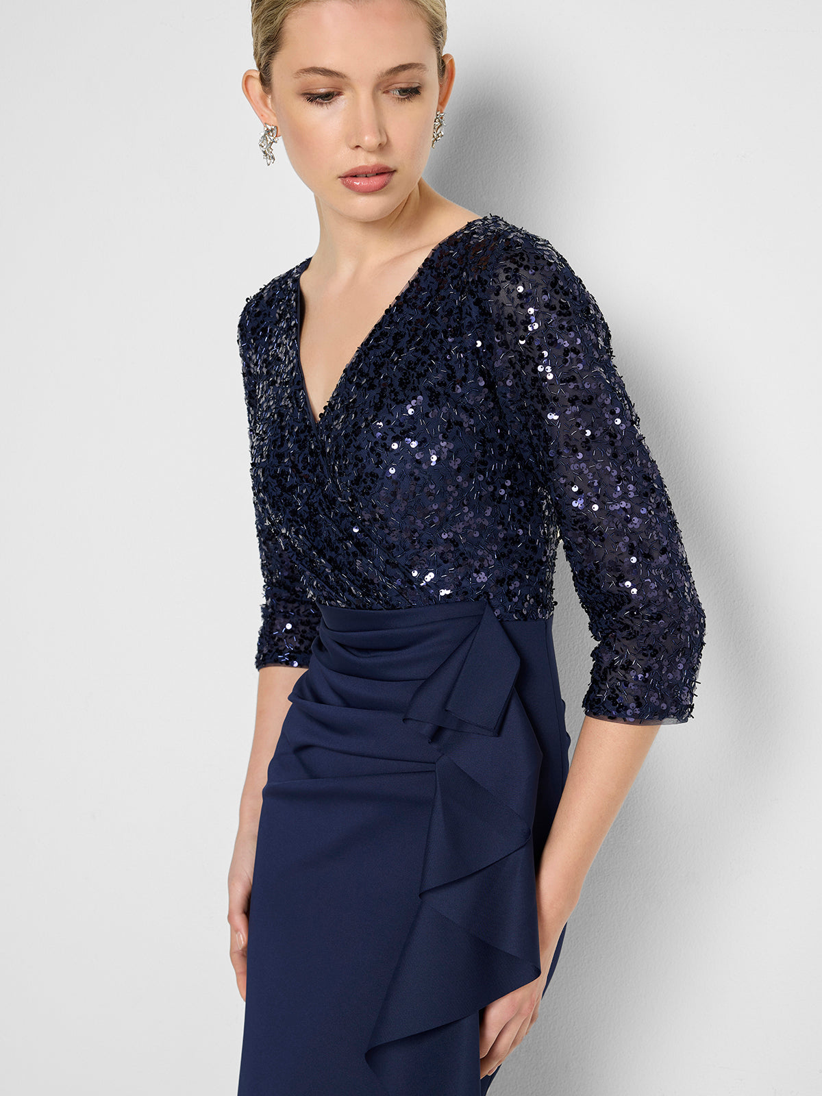 Jules Navy Sequin Gown