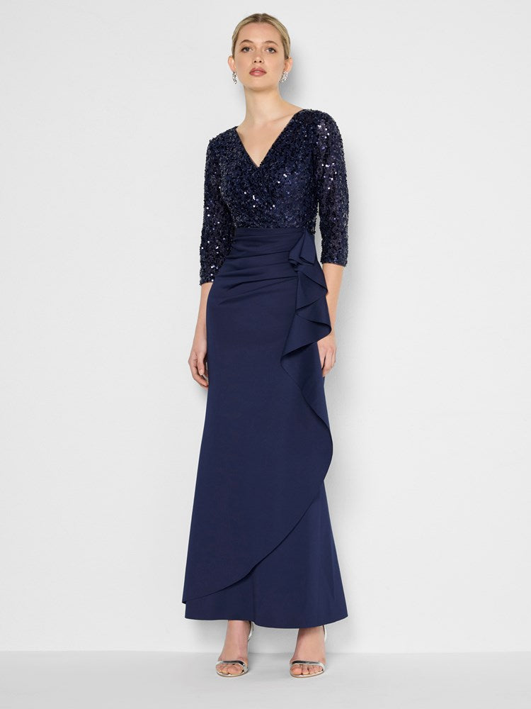 Jules Navy Sequin Gown