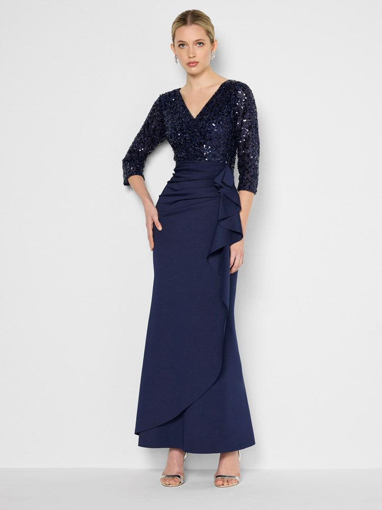 Jules Navy Sequin Gown