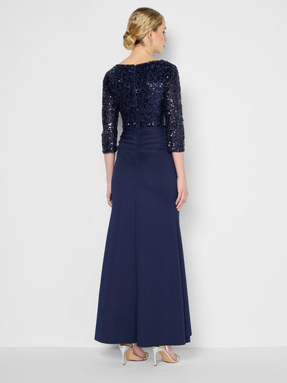 Jules Navy Sequin Gown