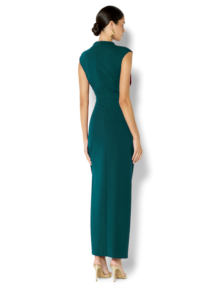 June Petrol Side Tuck Dress