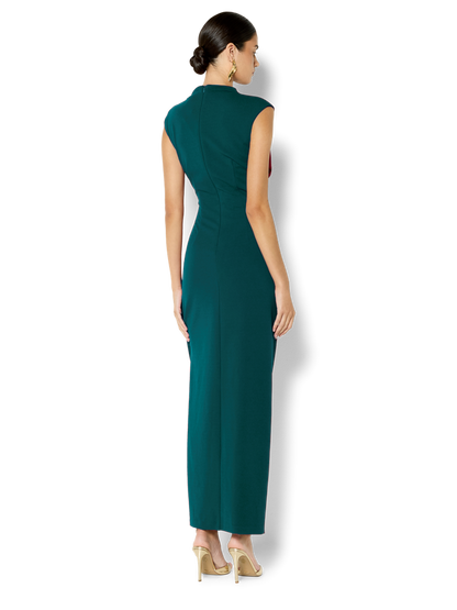 June Petrol Side Tuck Dress
