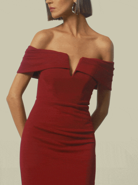 Kadence Merlot Strapless Dress