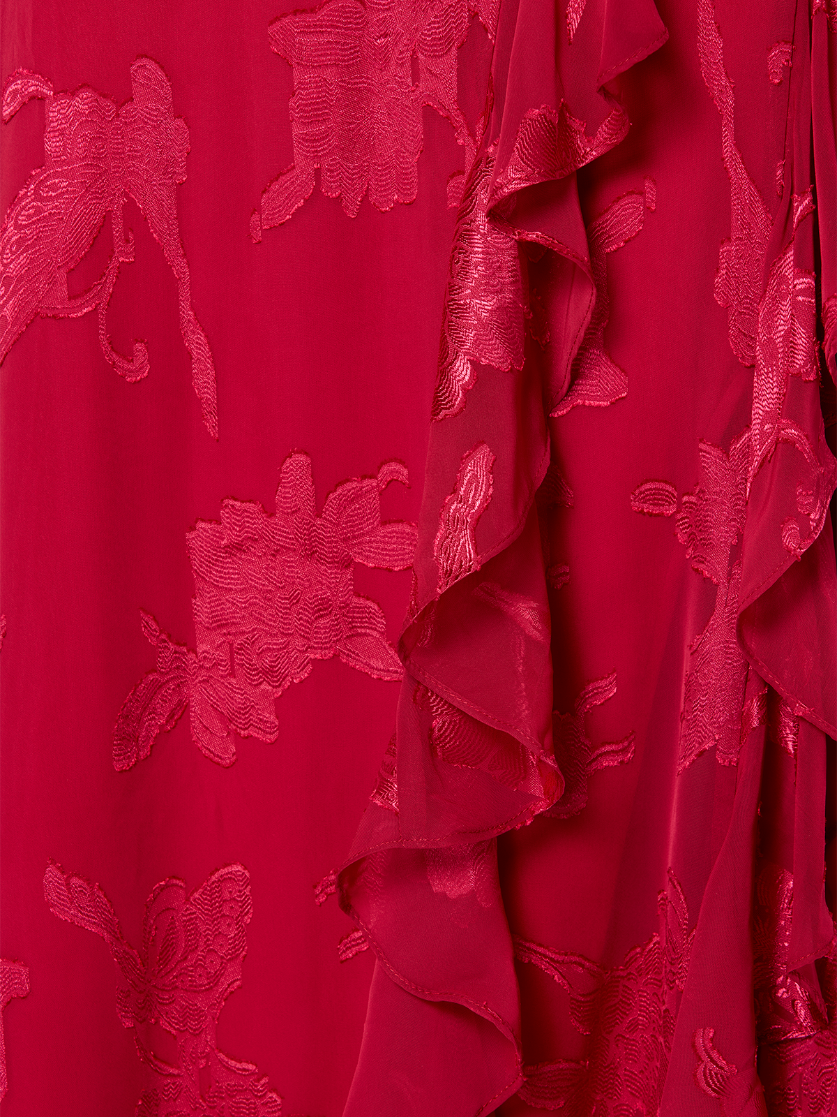 Kailey Hot Pink Ruffle Halter Dress