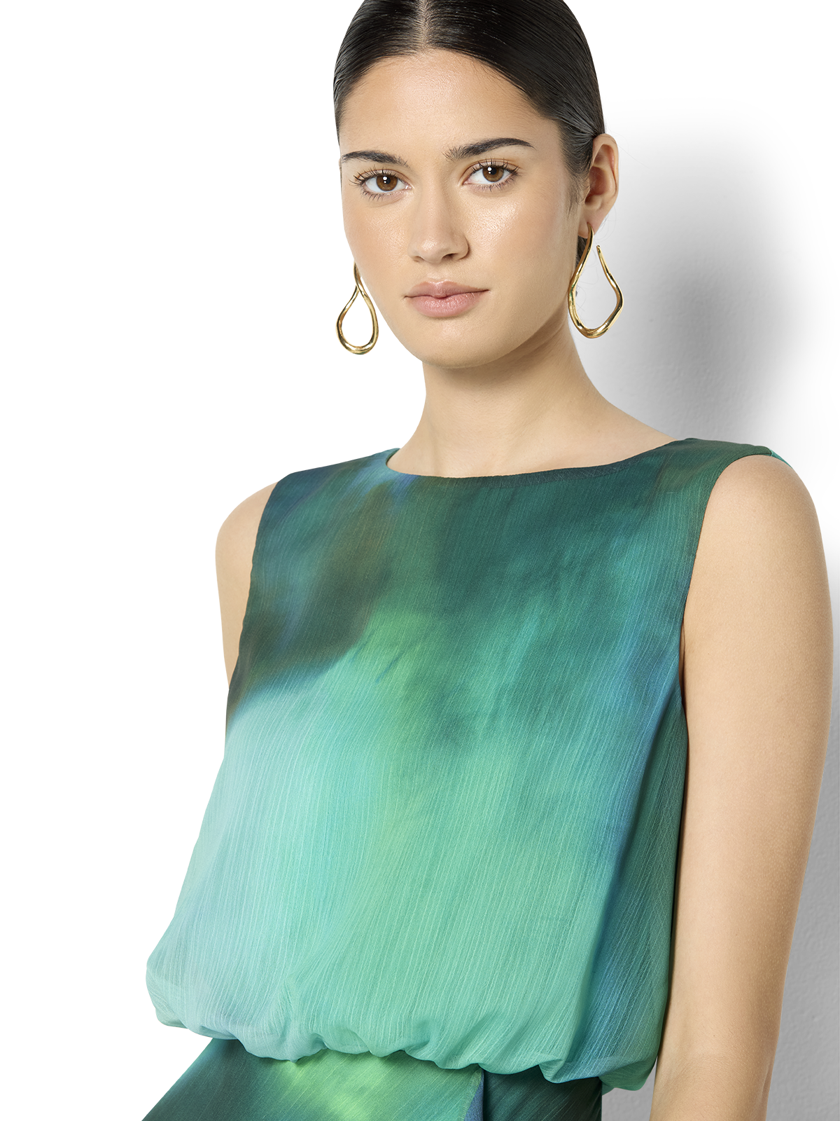 Kallista Emerald Printed Dress