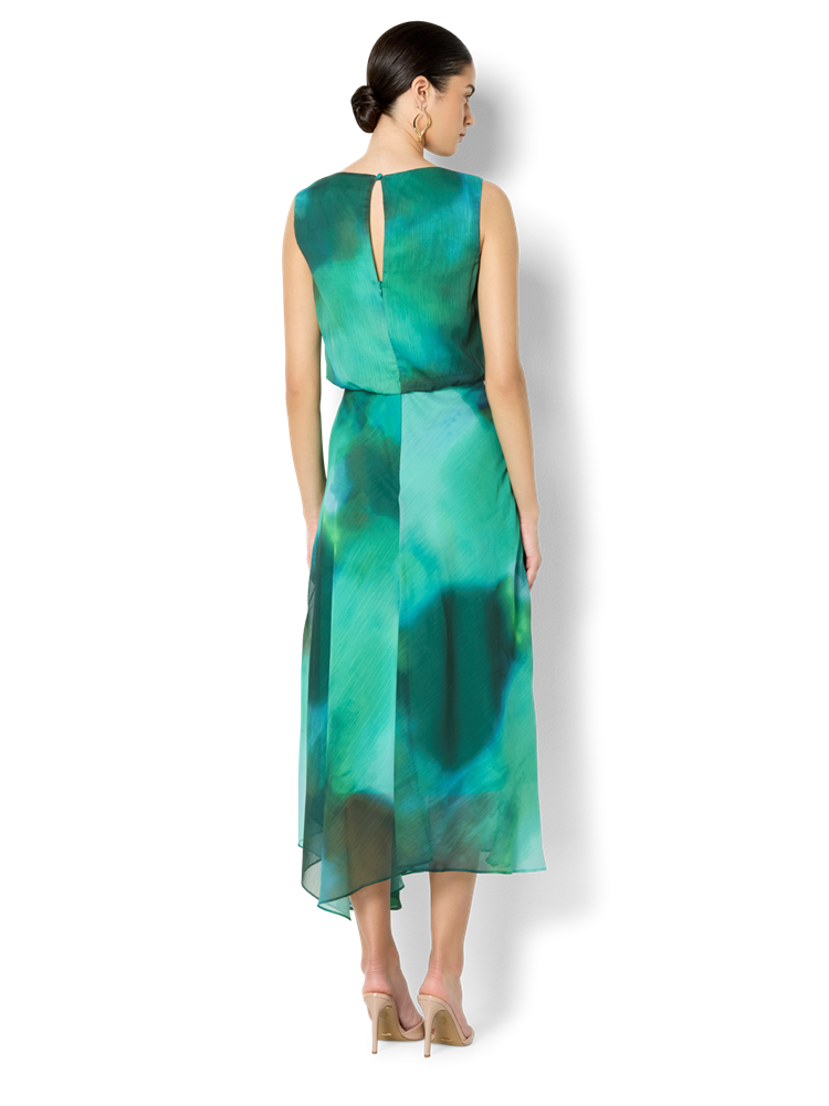 Kallista Emerald Printed Dress