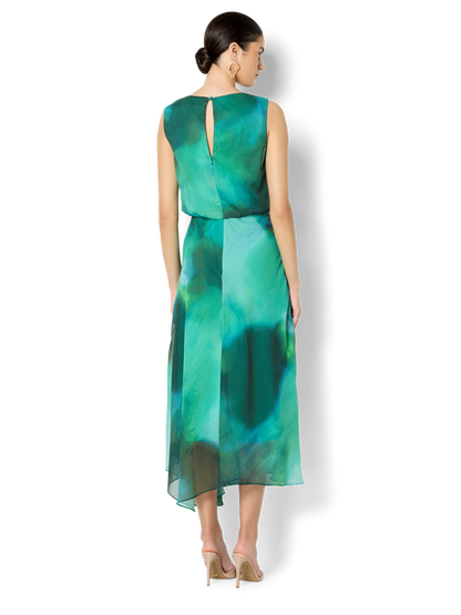 Kallista Emerald Printed Dress