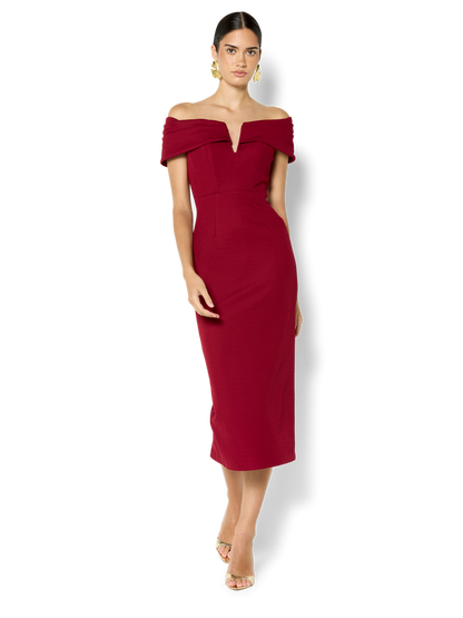 Kadence Merlot Strapless Dress