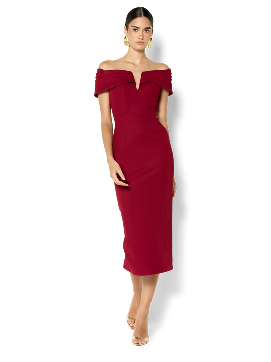 Kadence Merlot Strapless Dress