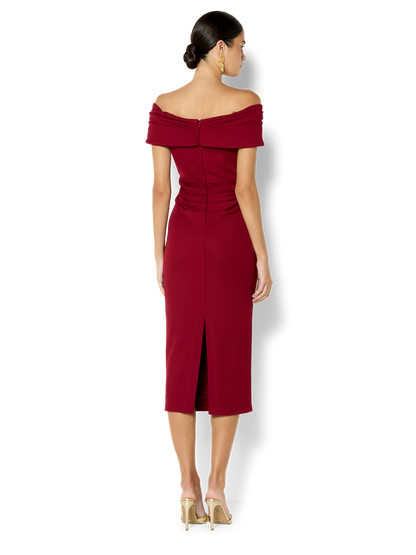 Kadence Merlot Strapless Dress