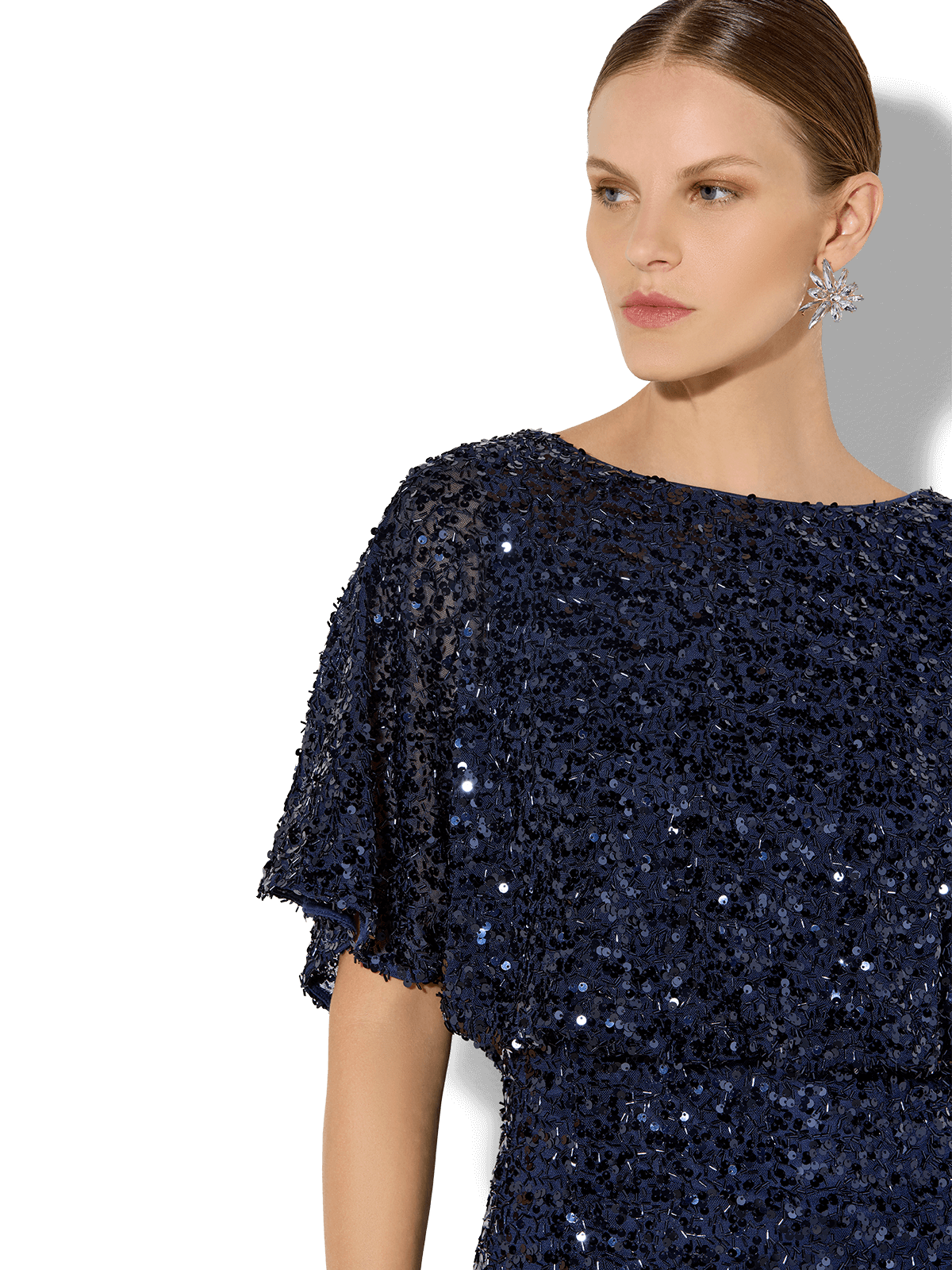 Kalina Navy Sequin Gown