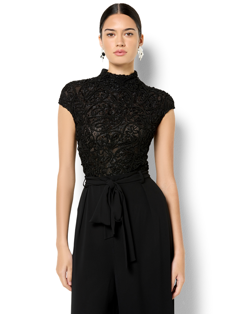 Kalli Black Lace Top