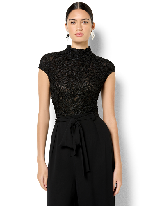 Kalli Black Lace Top