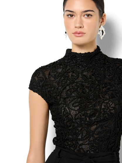 Kalli Black Lace Top