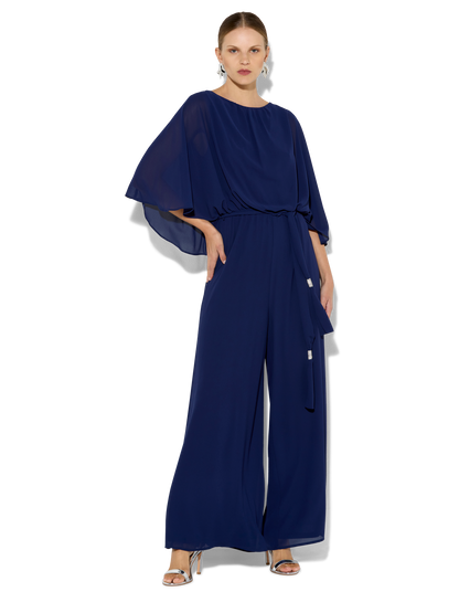 Lucien Navy Chiffon Jumpsuit