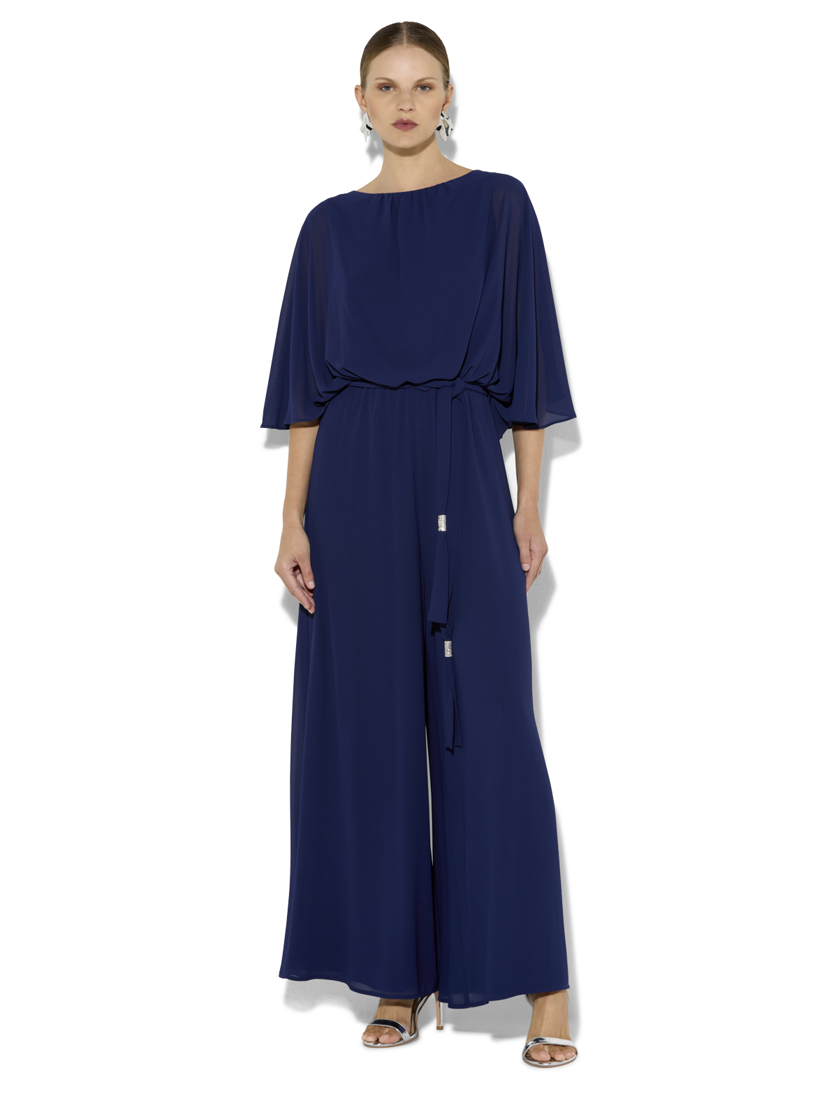 Lucien Navy Chiffon Jumpsuit