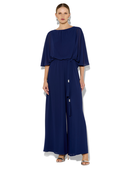 Lucien Navy Chiffon Jumpsuit