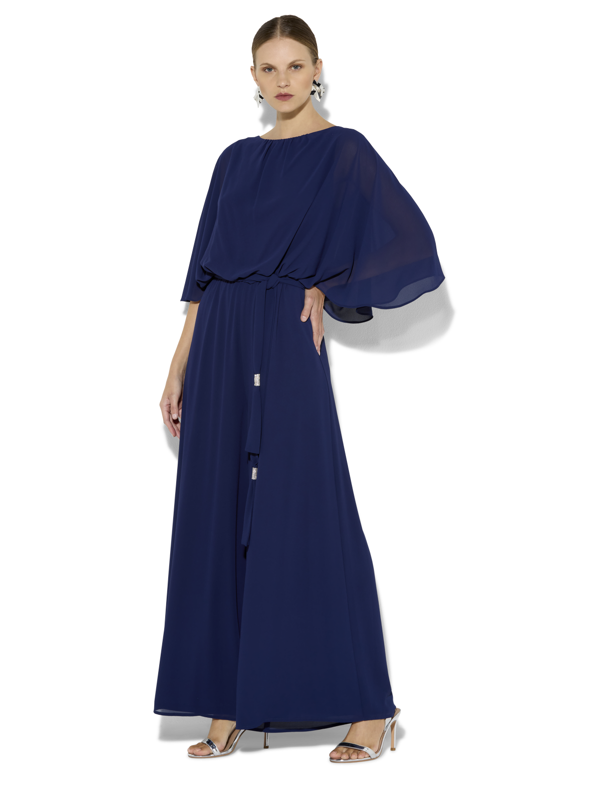 Lucien Navy Chiffon Jumpsuit