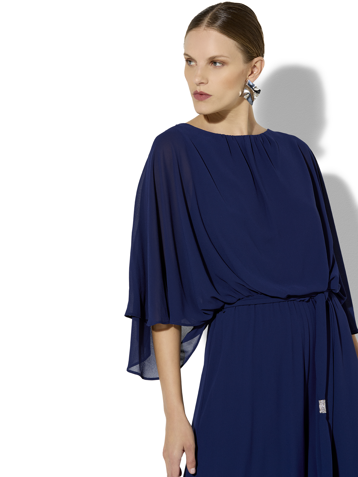 Lucien Navy Chiffon Jumpsuit