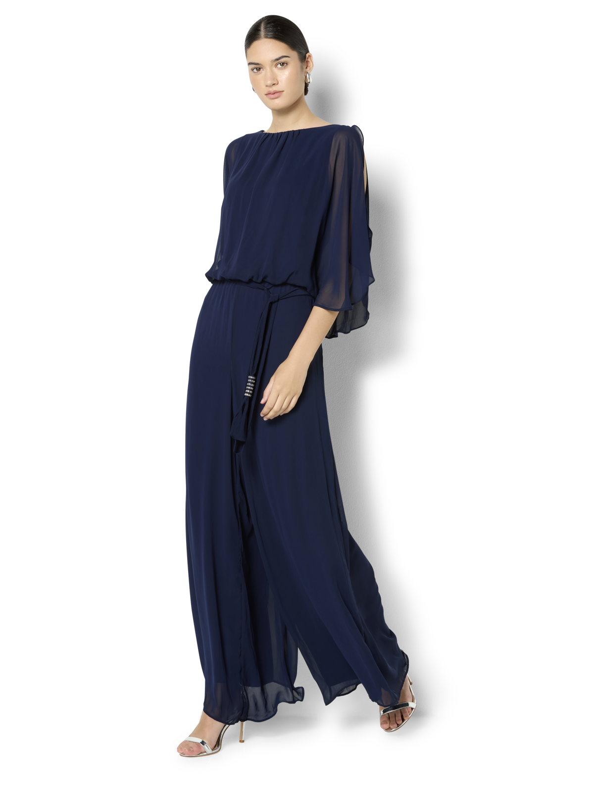 Lucien Navy Chiffon Jumpsuit