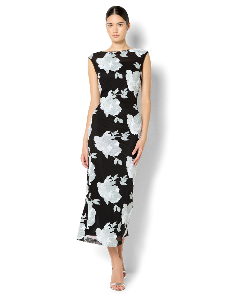 Marcela Duotone Floral Sequin Dress