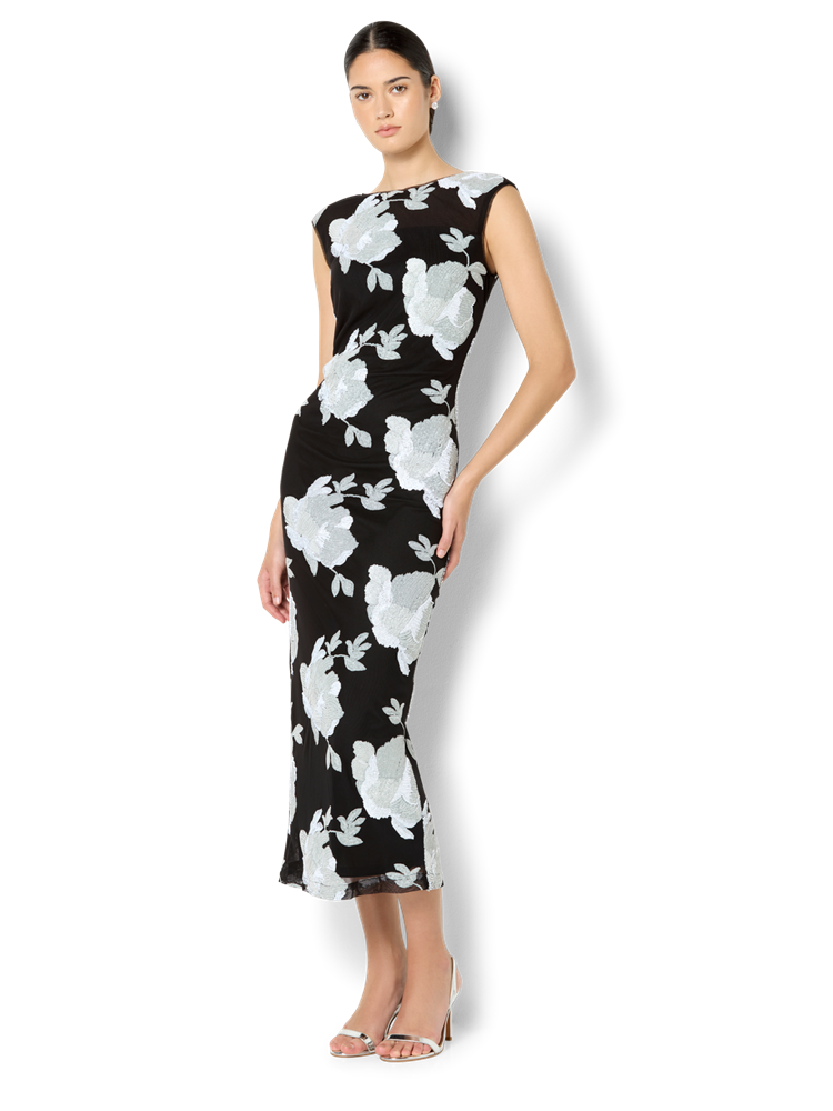 Marcela Duotone Floral Sequin Dress