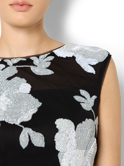 Marcela Duotone Floral Sequin Dress