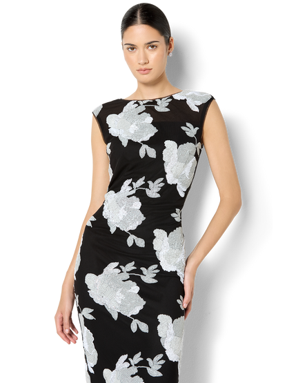 Marcela Duotone Floral Sequin Dress