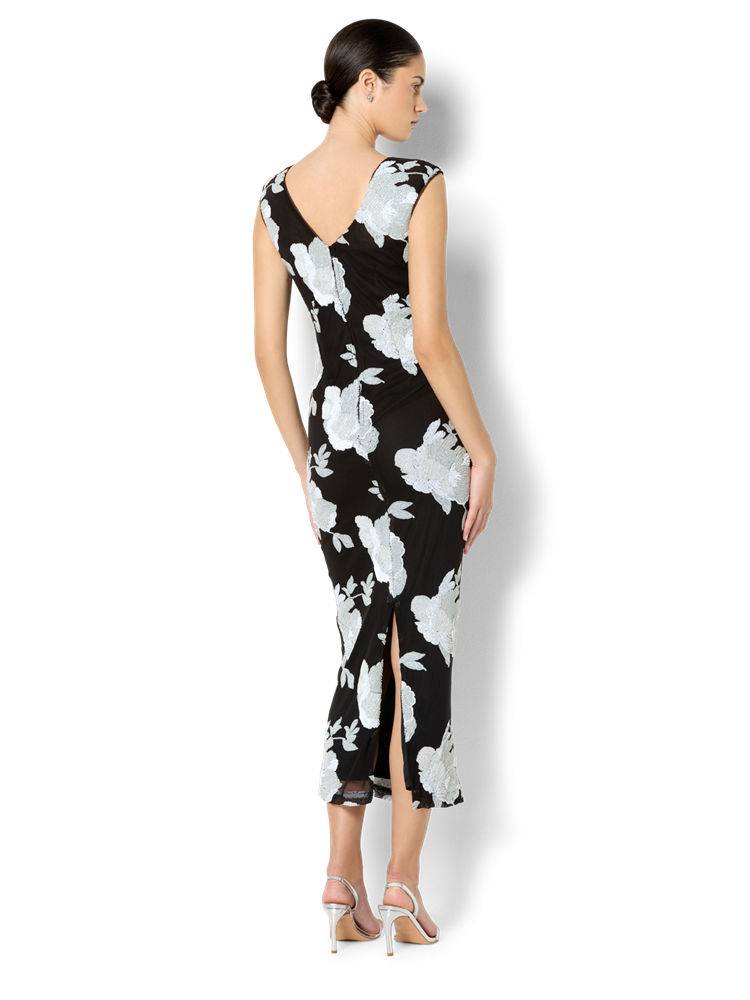 Marcela Duotone Floral Sequin Dress