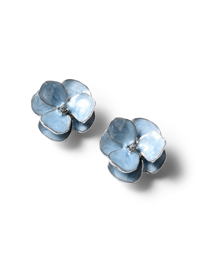 Marion Blue Floral Ceramic Earrings