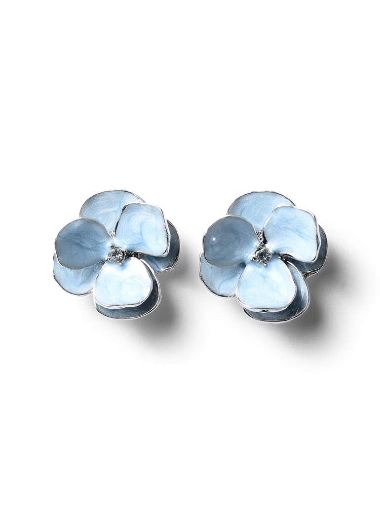 Marion Blue Floral Ceramic Earrings