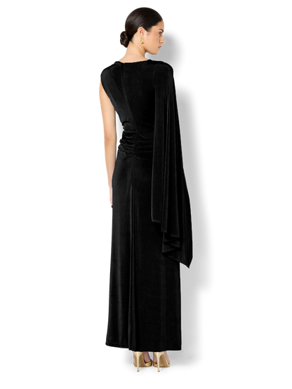 Marnie Black Cape Sleeve Maxi
