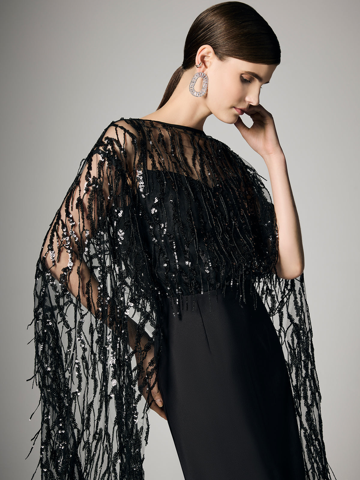 Melina Black Sequin Dress