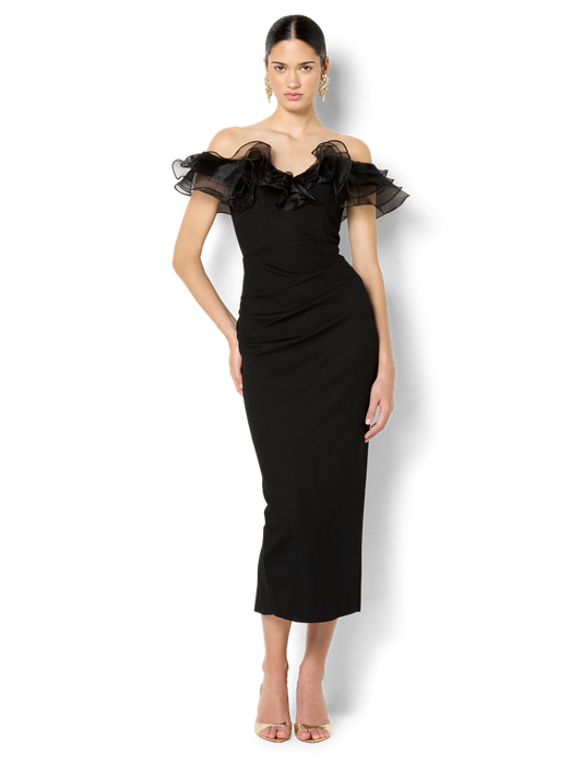 Mina Black Off The Shoulder Dress