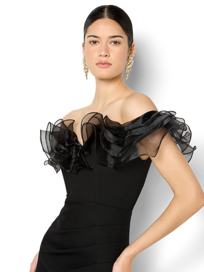 Mina Black Off The Shoulder Dress