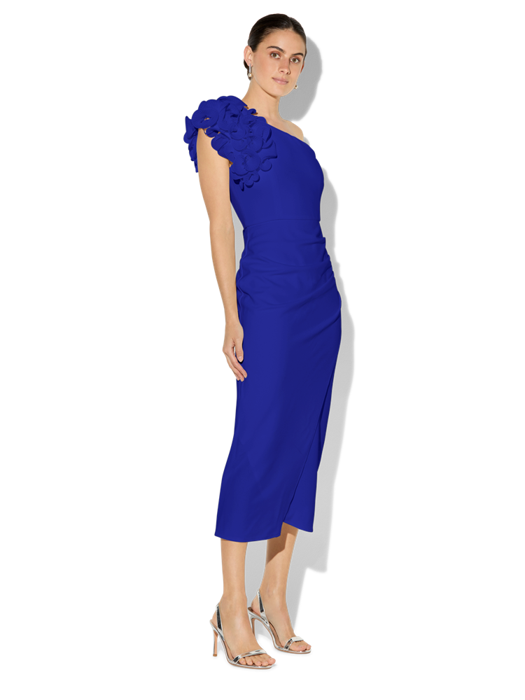 Melody Sapphire One Shoulder Dress - Montique Clothing
