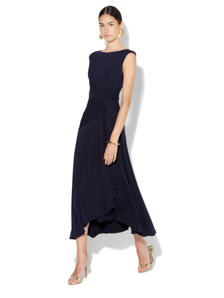 Mia Navy Jersey Dress