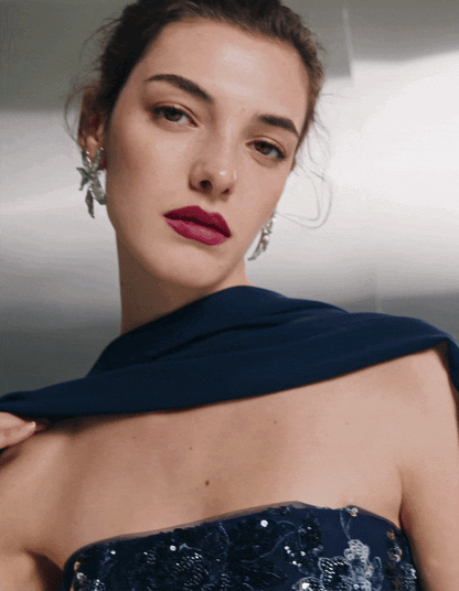 Harlow Navy & Silver Sequin Gown