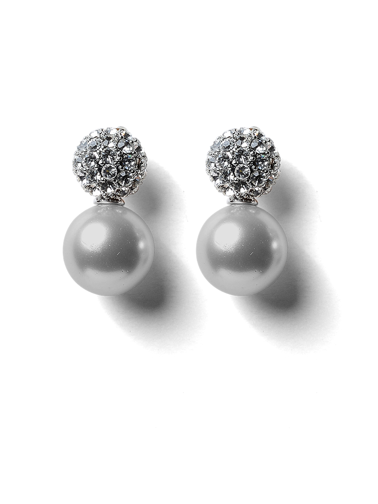 Orphia Gunmetal Pearl Earrings
