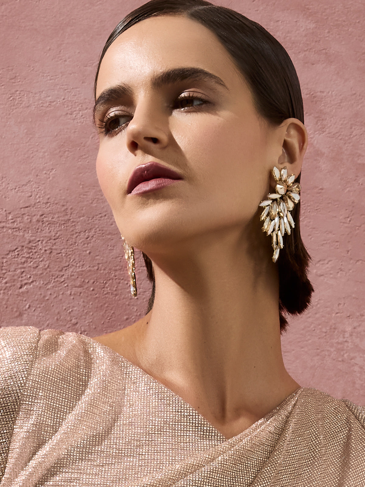 Pia Gold Crystal Earrings