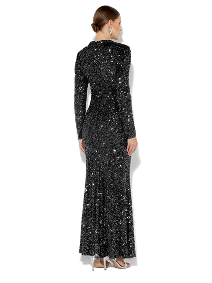 Rapture Black Sequin Gown