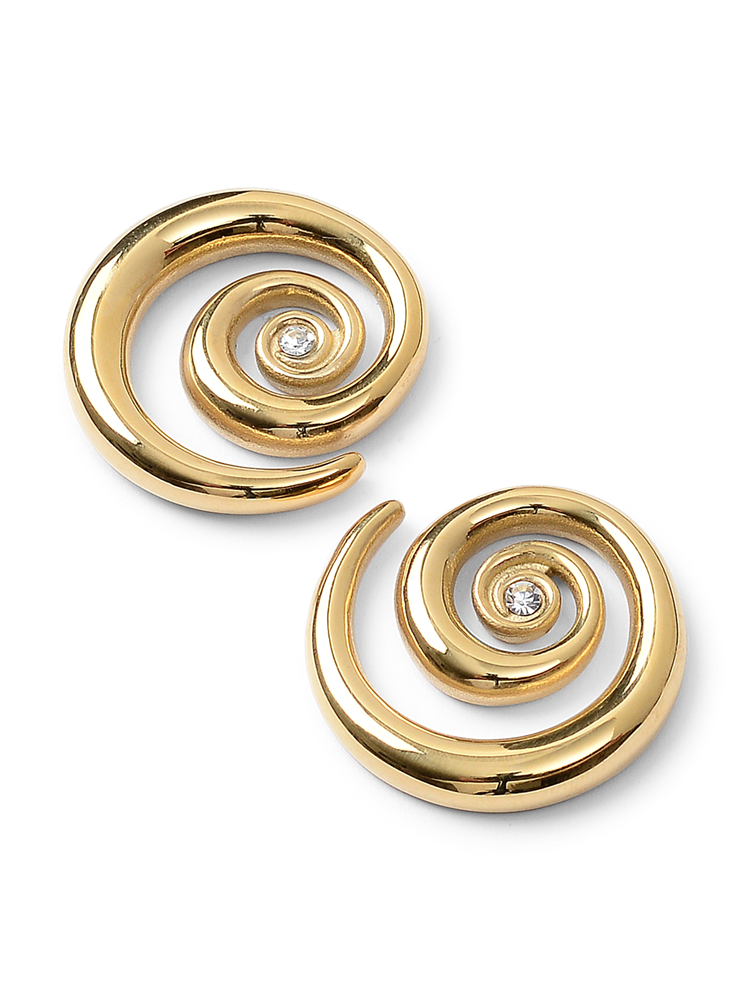 Dove Gold Sprial Earrings