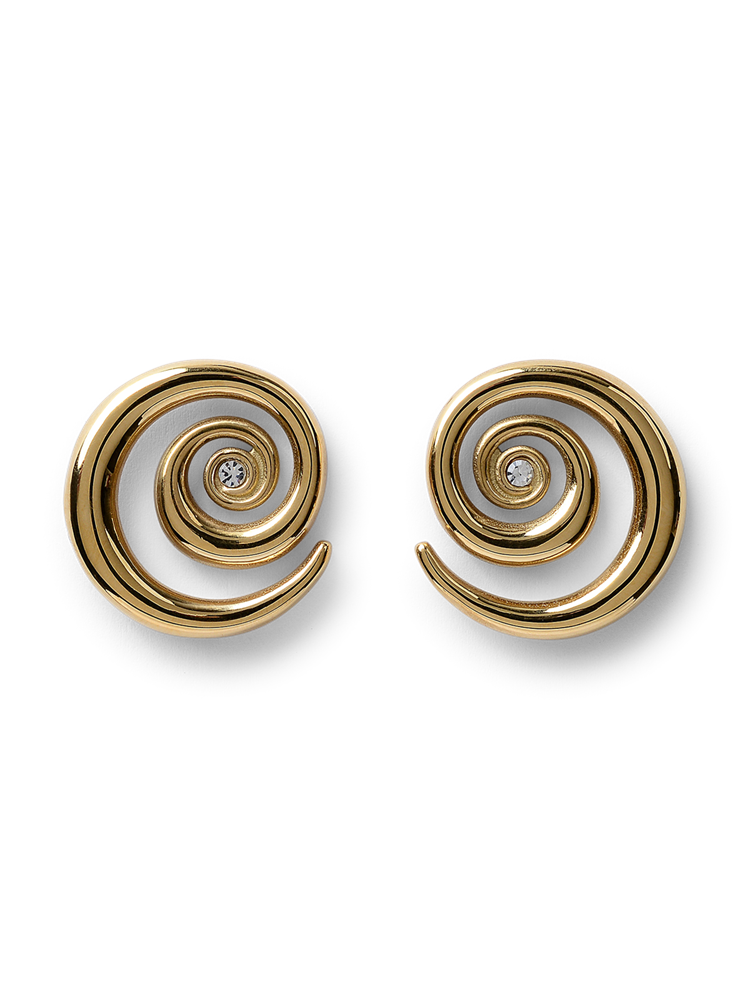 Dove Gold Sprial Earrings