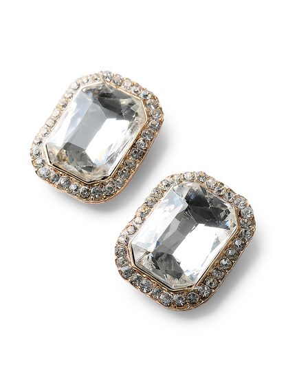 Bea Silver Crystal Earrings
