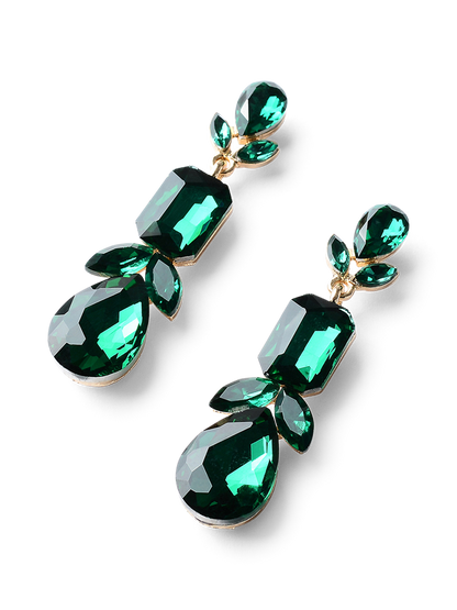 Tova Emerald Crystal Earrings