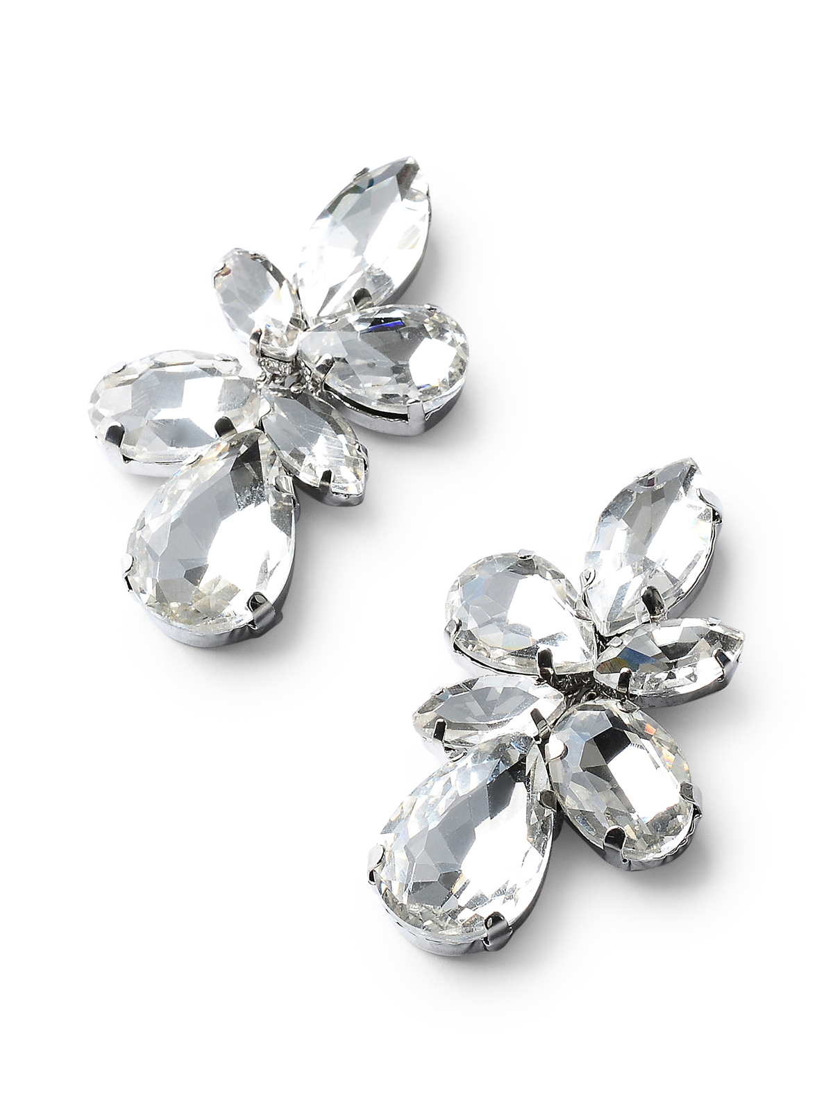 Maude Silver Crystal Earrings