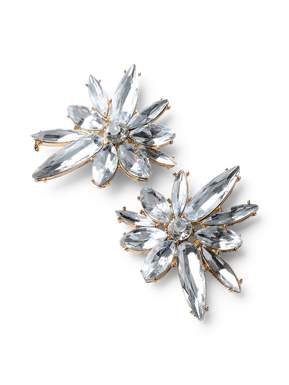 Sunni Silver Crystal Earrings
