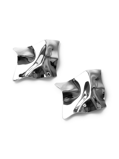 Willa Silver Crinkle Earrings