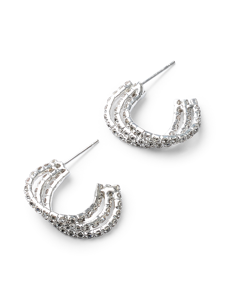 Cordelia Silver Crystal Earrings